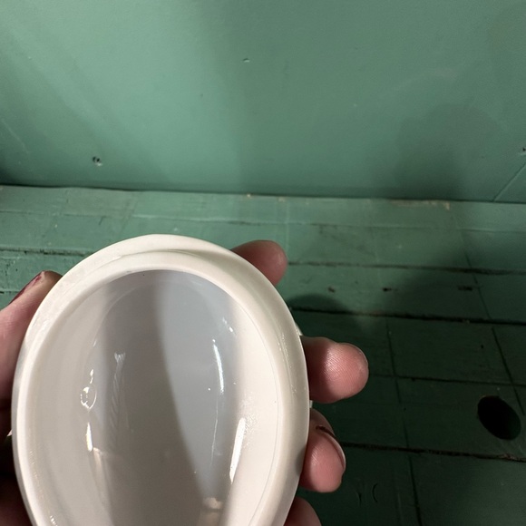 Lefton Egg Shaped Trinket Dish With Floral Motif - Picture 9 of 10